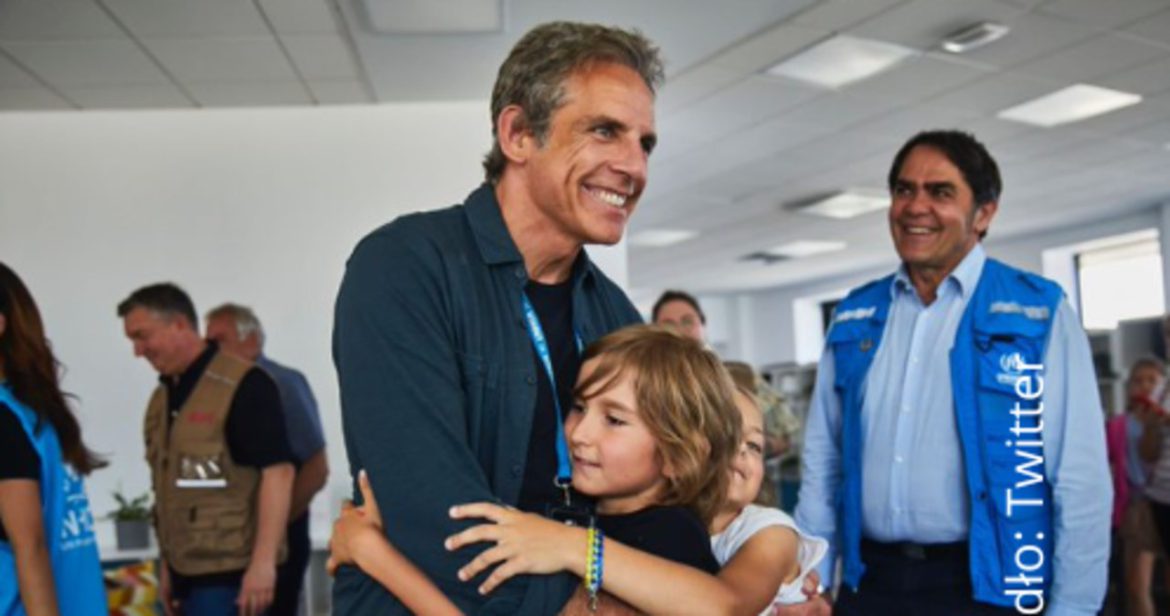 ​Ben Stiller w Polsce. Przyjechał spotkać się z uchodźcami z Ukrainy