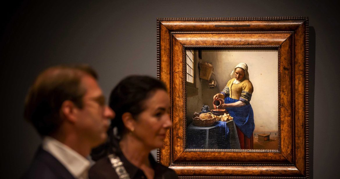 Vermeer zamalował kilka przedmiotów na swoim obrazie "Mleczarka"